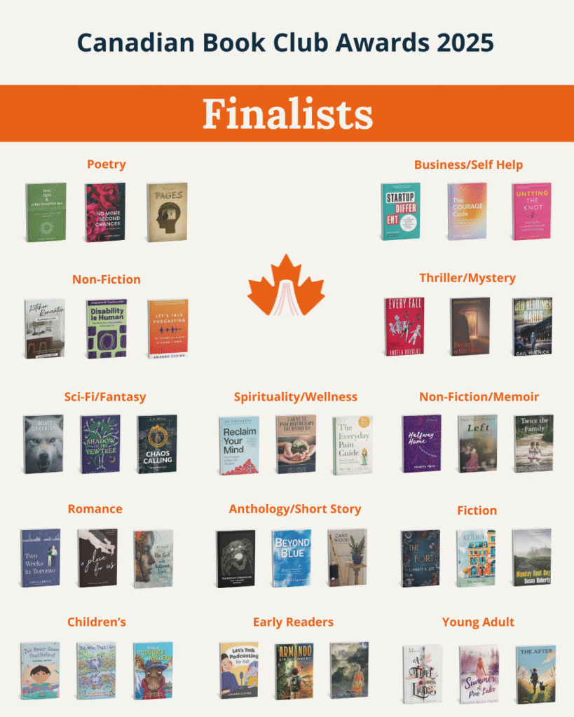 Canadian Book Club Awards 2025 - FINALISTS by category